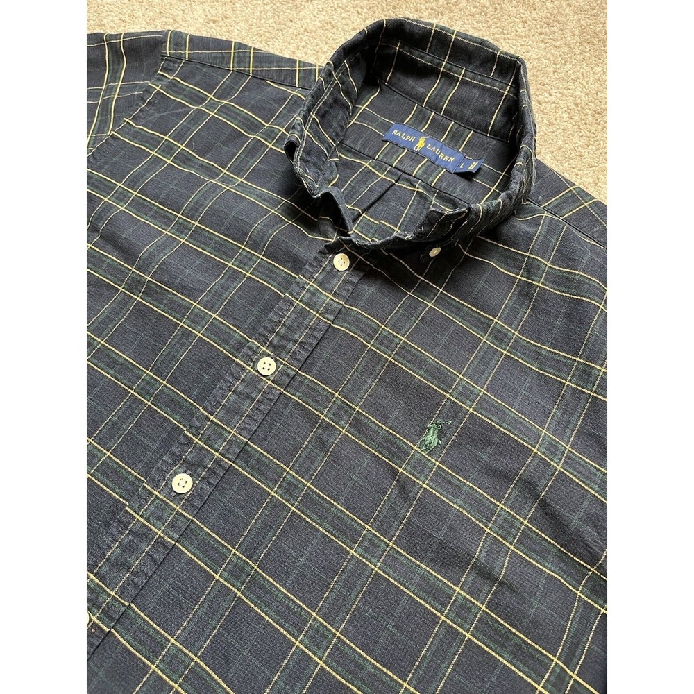 Polo Ralph Lauren Men's Shirt Button Up Long Sleeve Large/L Plaid‎